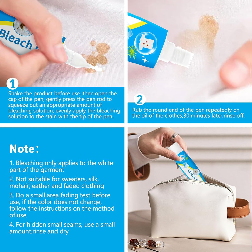 Bleach Pen，Bleach gel for Clothing, Portable bleach pen，More effective stain