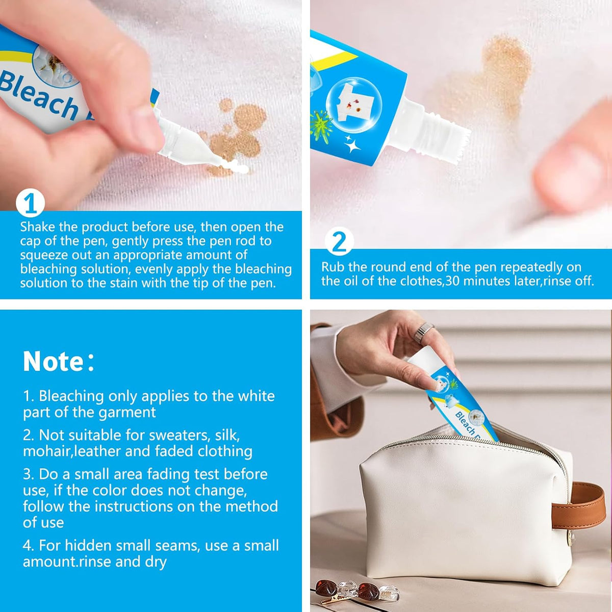 Bleach Pen，Bleach gel for Clothing, Portable bleach pen，More effective stain