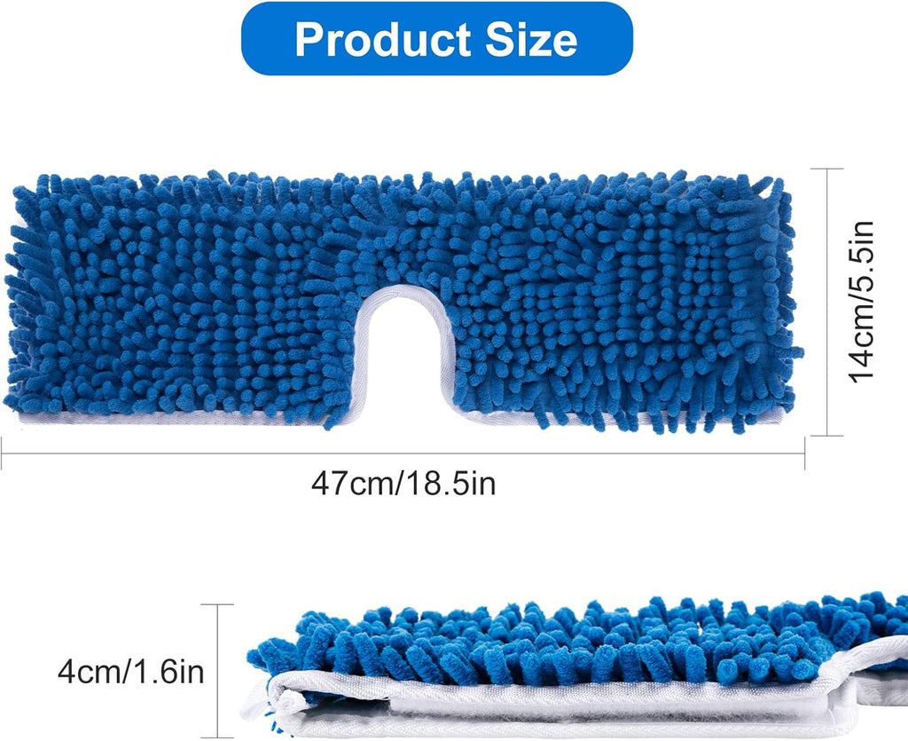 3 Pack Mop Heads Replacement Compatible for Oceda Dual-Action Flip System, Dry and Wet Used