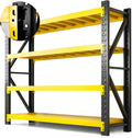 5000lbs Load Capacity,Heavy Duty 4-Tier Steel Shelving Unit, Adjustable Industrial Storage Rack for