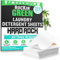 Rockin' Green Hard Rock Travel Laundry Detergent Sheets for Hard Water - Mess-Free Laundry Sheet