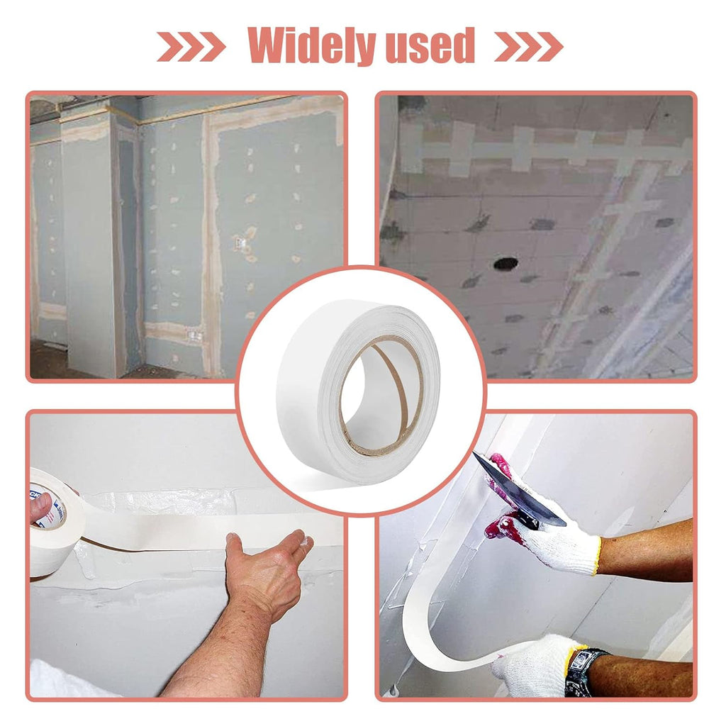 Drywall Paper Tape, 2” x 400 ft Ultra-Thin Fiber Paper Drywall Joint Tape for Seam Patch for Wall