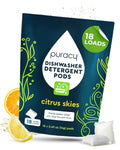 Puracy Dishwasher Pods, Natural Dishwasher Detergent, Free & Clear Dish tabs - Enzyme-Powered, Spot