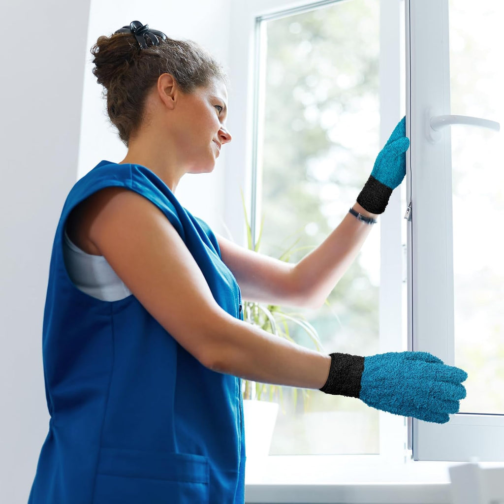 Bencailor 3 Pairs Microfiber Plant Dusting Gloves Leaf Cleaning Gloves for Indoor Plants, Blinds