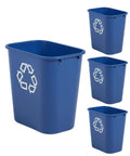 Rubbermaid Commercial Products Deskside Recycling Can, 7-Gallon/28-Quart, Blue Recycling Symbol
