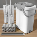JOYMOOP Mop and Bucket with Wringer Set for Floor Cleaning and Wall Cleaner, Flat Mop and Bucket