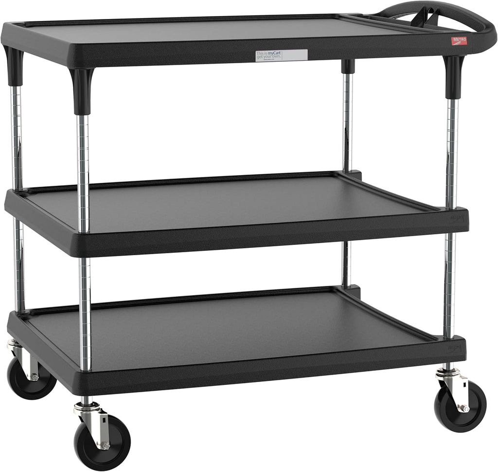 Metro myCart Plus Utility Cart - Choose-Your-Height Adjustable Heavy Duty Rolling Cart for Home