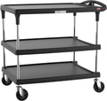 Metro myCart Plus Utility Cart - Choose-Your-Height Adjustable Heavy Duty Rolling Cart for Home