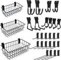 NeatiEase 29 PCS Slatwall Accessories Kit for Garage Rooms Shops Storage, Slat Wall Accessory