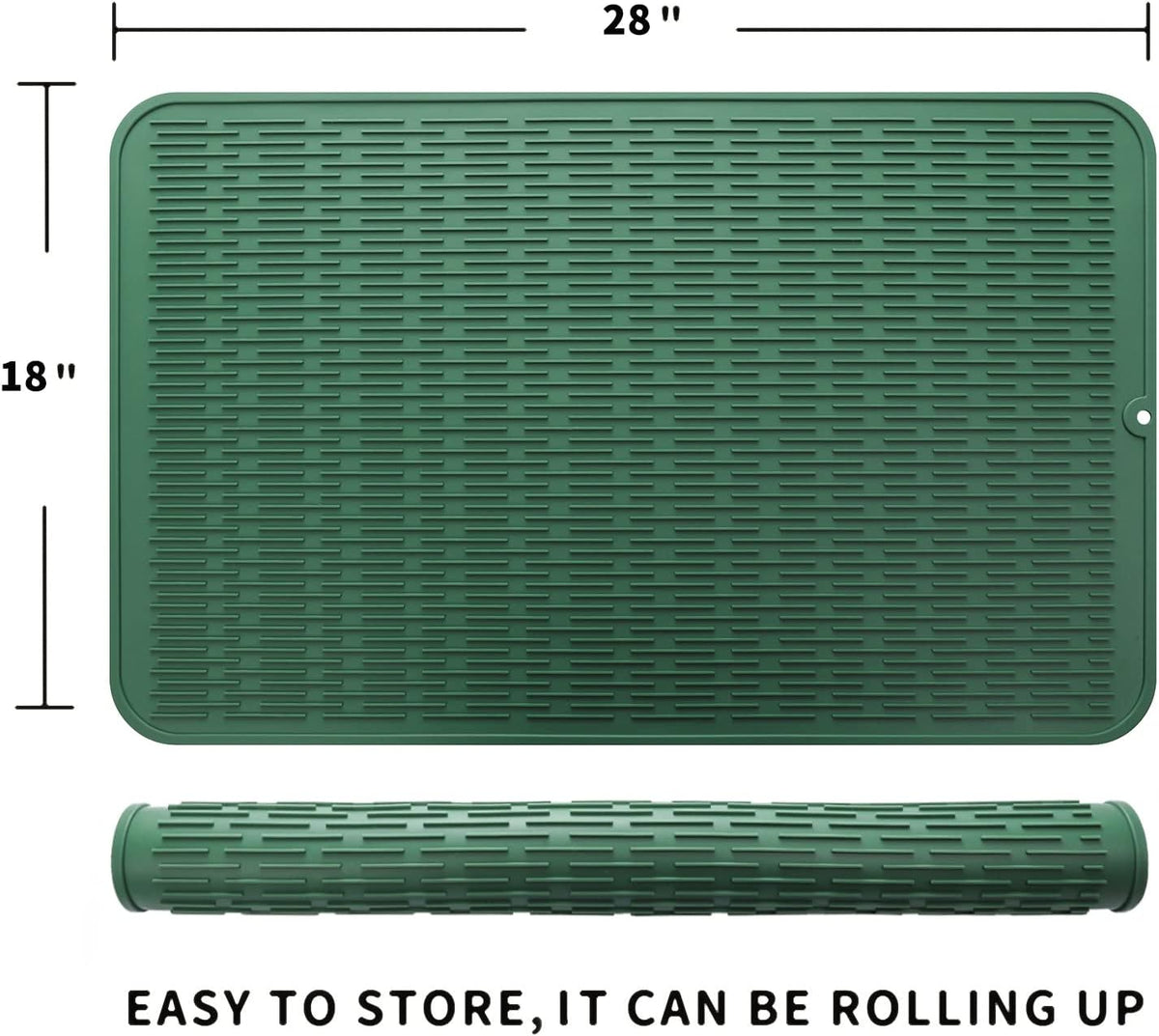 Silicone Dish Drying Mat for Multiple Usage,Easy clean,Eco-friendly,Heat-resistant Silicone Mat for
