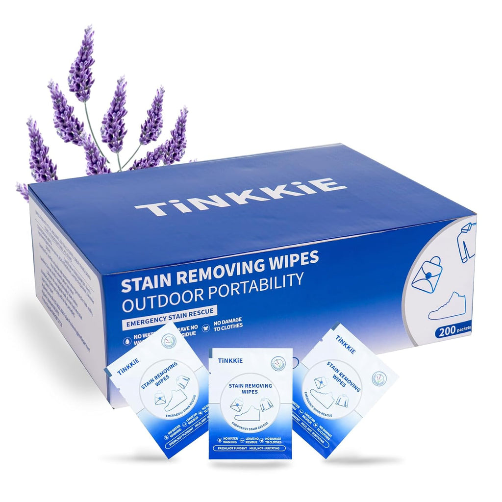 200-Pack Stain Remover Wipes, Portable Clothing Stain Remover Wipes, Instant Stain Remover and