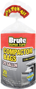 Heavy Duty Kitchen Compactor Bags, Twist Tie Closure, White, Clean Fresh Scent with Odor Protect