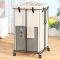 150L Laundry Hamper with Wheels, Rolling Laundry Basket with Metal Frame and Removable Bag, Large &
