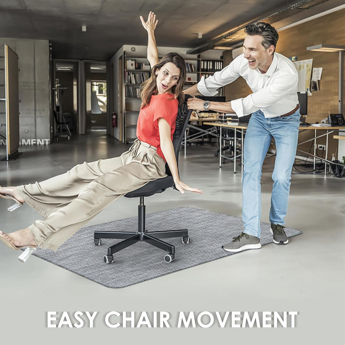 Kuyal Office Chair Mat for Hardwood Floor, 36" x 48" Heavy Duty Desk Chair Mat for Office & Home