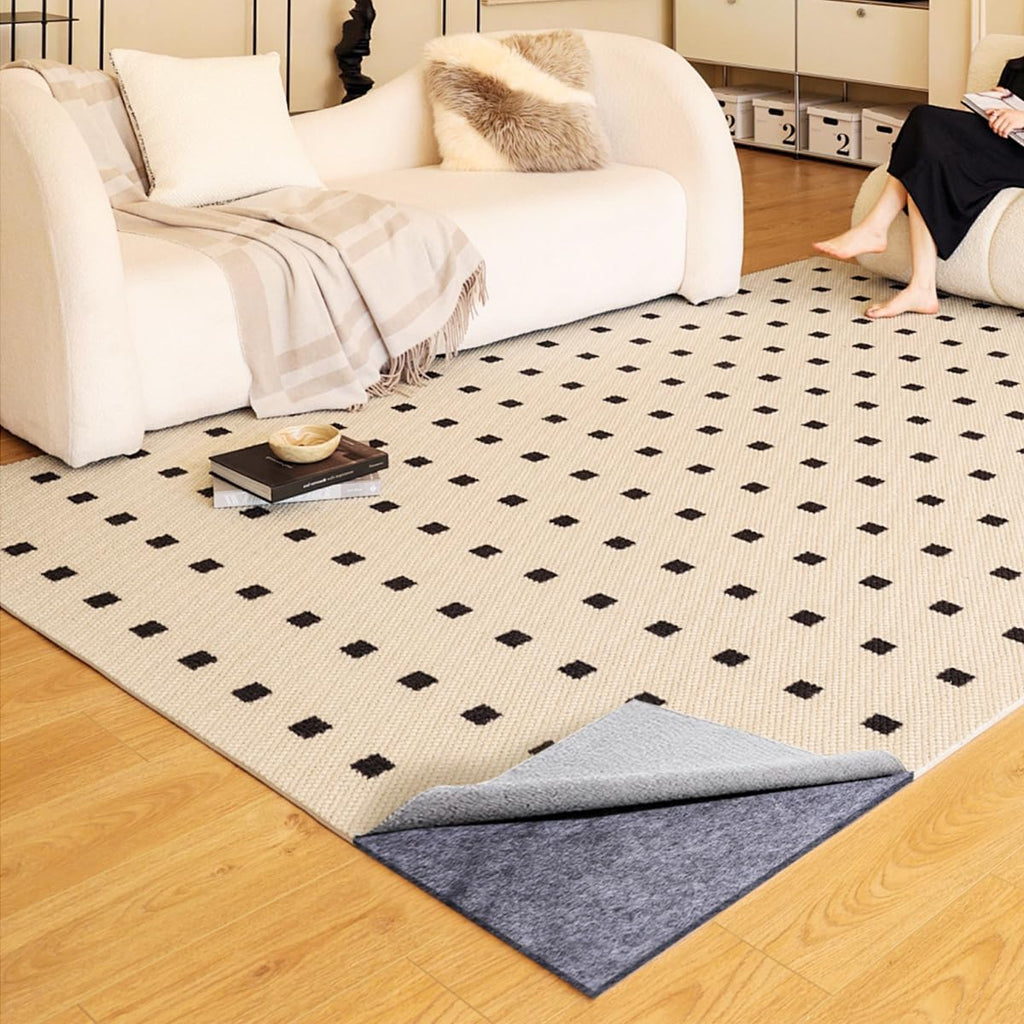 Extra Large Area Rug Cushioned Carpet Pad, 3x5 Ft, Thick Felt Pad for All Floors, Keeps Rug in