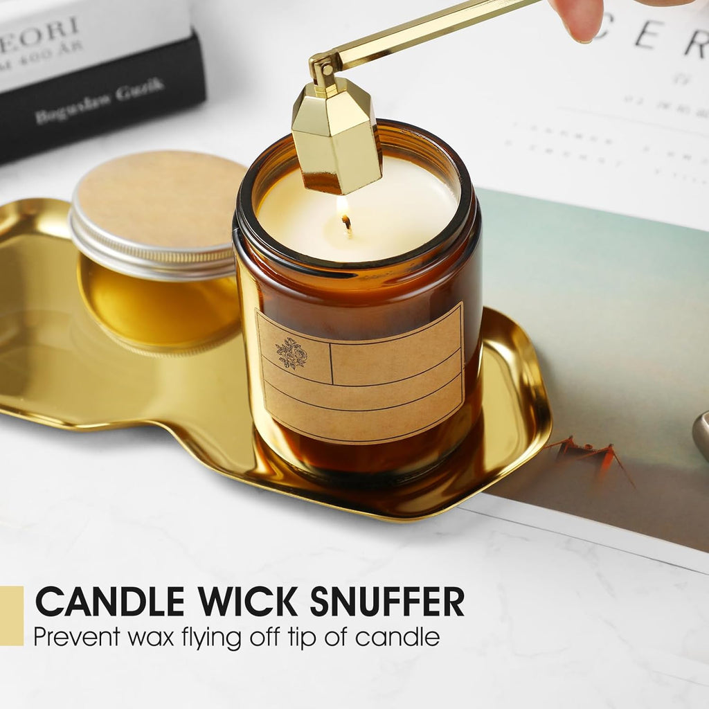 3-in-1 Candle Accessory Set, Wick Trimmer, Candle Snuffer, Wick Spoon, Stainless Steel Material