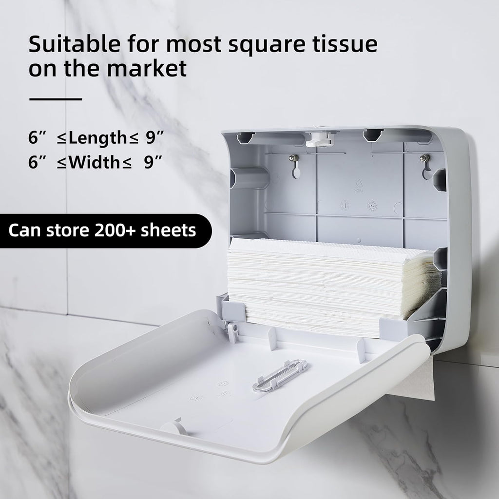 Paper Towel Dispenser Wall Mount Commercial Pack of 3 White Holder Fits Multifold Hand Towels for