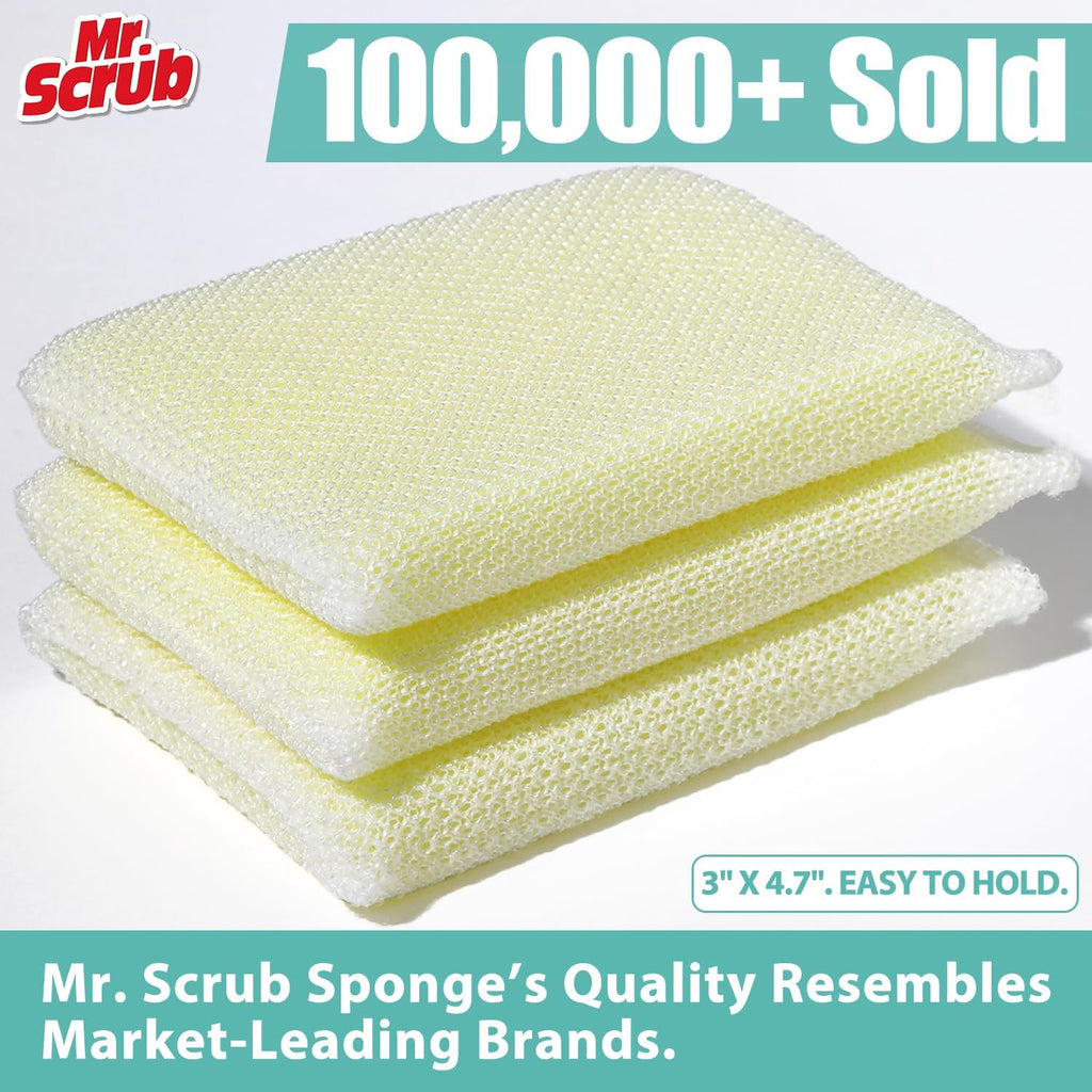Sponges Kitchen Scrub Dish Sponge Scouring Pad, 24 Pads Cleaning Brush Dishwasher Soap Supplies