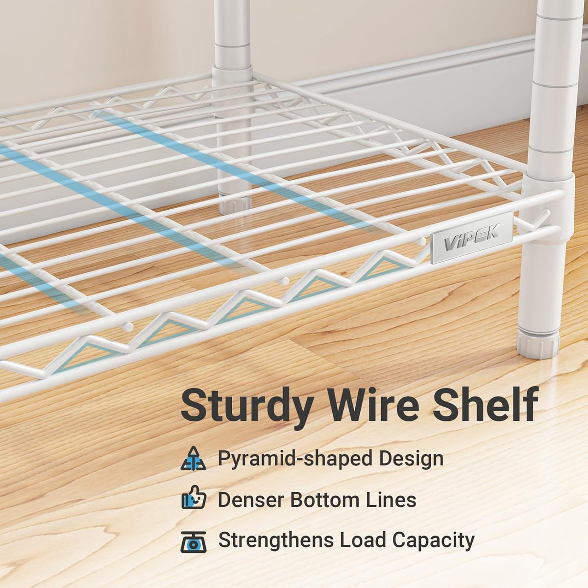 VIPEK V5C Bedroom Armoires Portable Clothes Closet Rack, White Metal Clothing Rack with Black