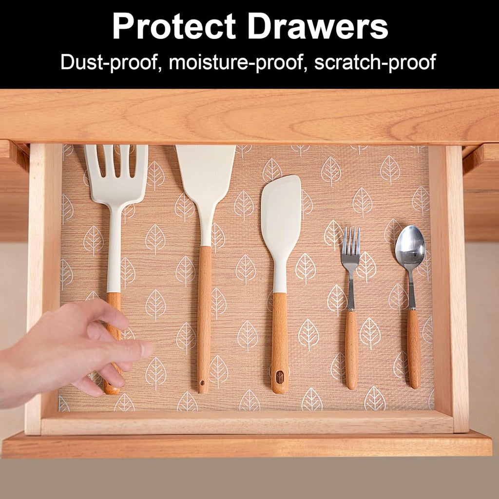 CooyesFridge Liners Shelf Liner for Kitchen Cabinets Refrigerator Liners Waterproof & Oil-Proof
