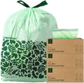 Cleanomic Compostable* 13 Gallon Trash Bags with Drawstring (3 Pack, 75 Count), BPI Certified For