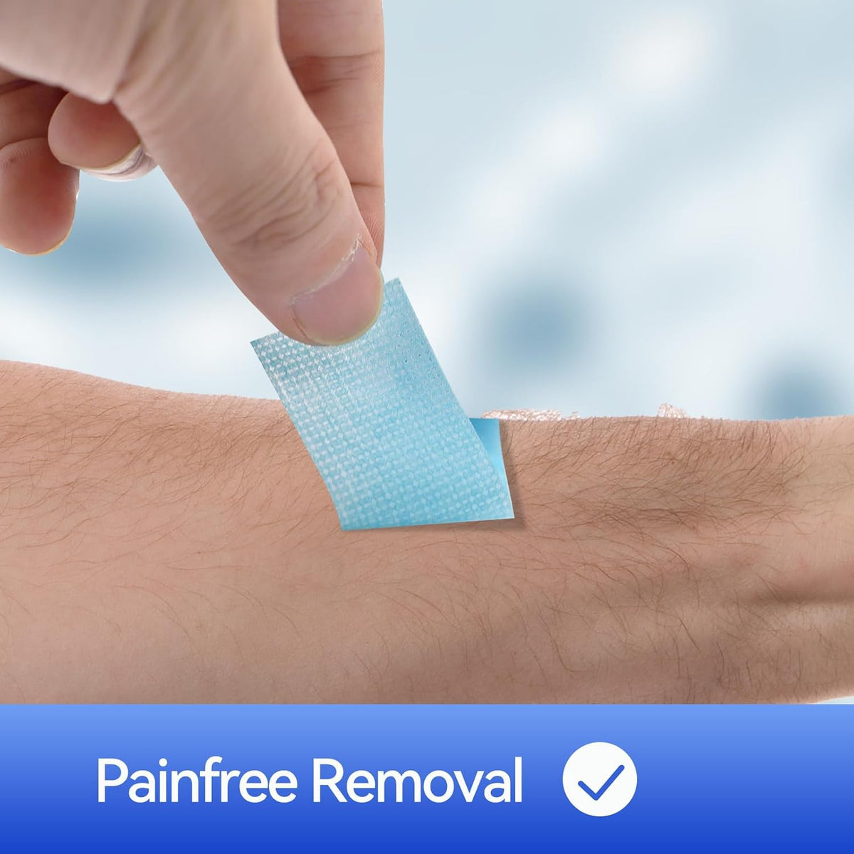 2 Rolls Silicone Medical Tape for Wound Care - Surgical Tape for Secures Dressings and Gauze, Blue