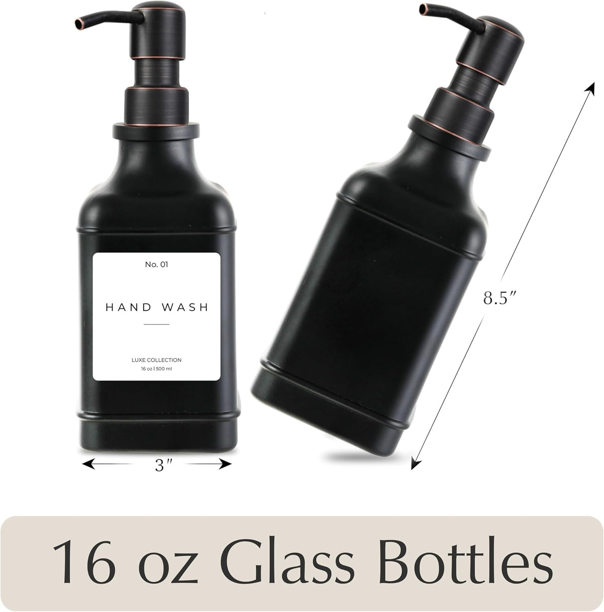 Emerson Essentials Soap Dispenser, Dish Soap Dispenser, Soap Bottle Farmhouse - Hand Soap