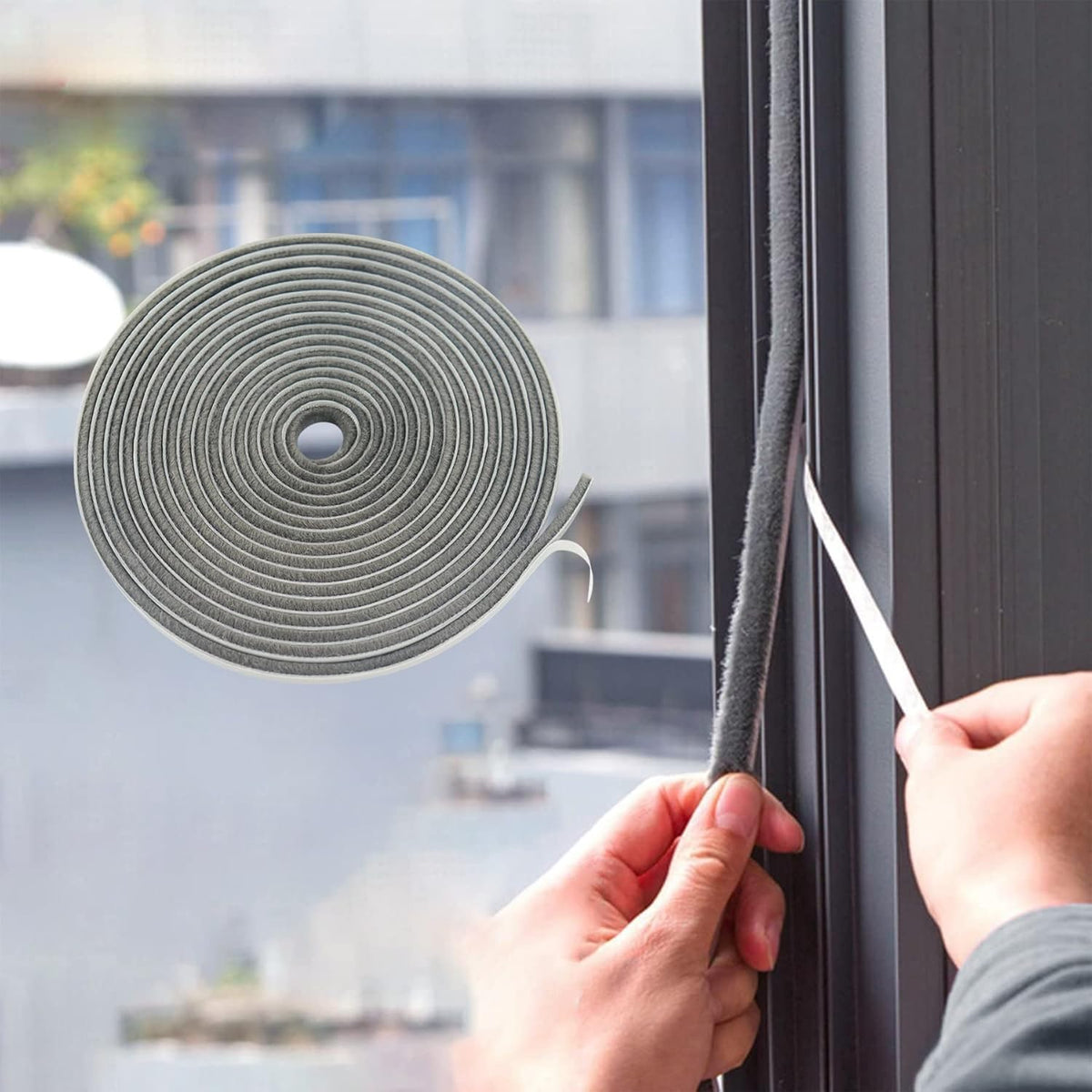 39.4FT Brush Weather Stripping, Neat Pile Self Adhesive Seal Strip for Windows and Door