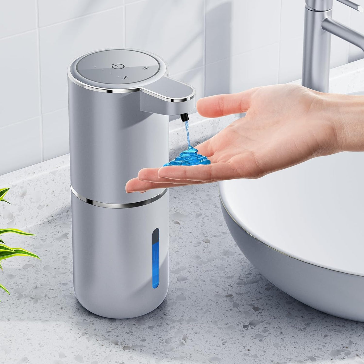 Automatic Liquid Soap Dispenser,380ml Wall Mount Touchless 4 Gear Adjustable Electric Liquid Soap