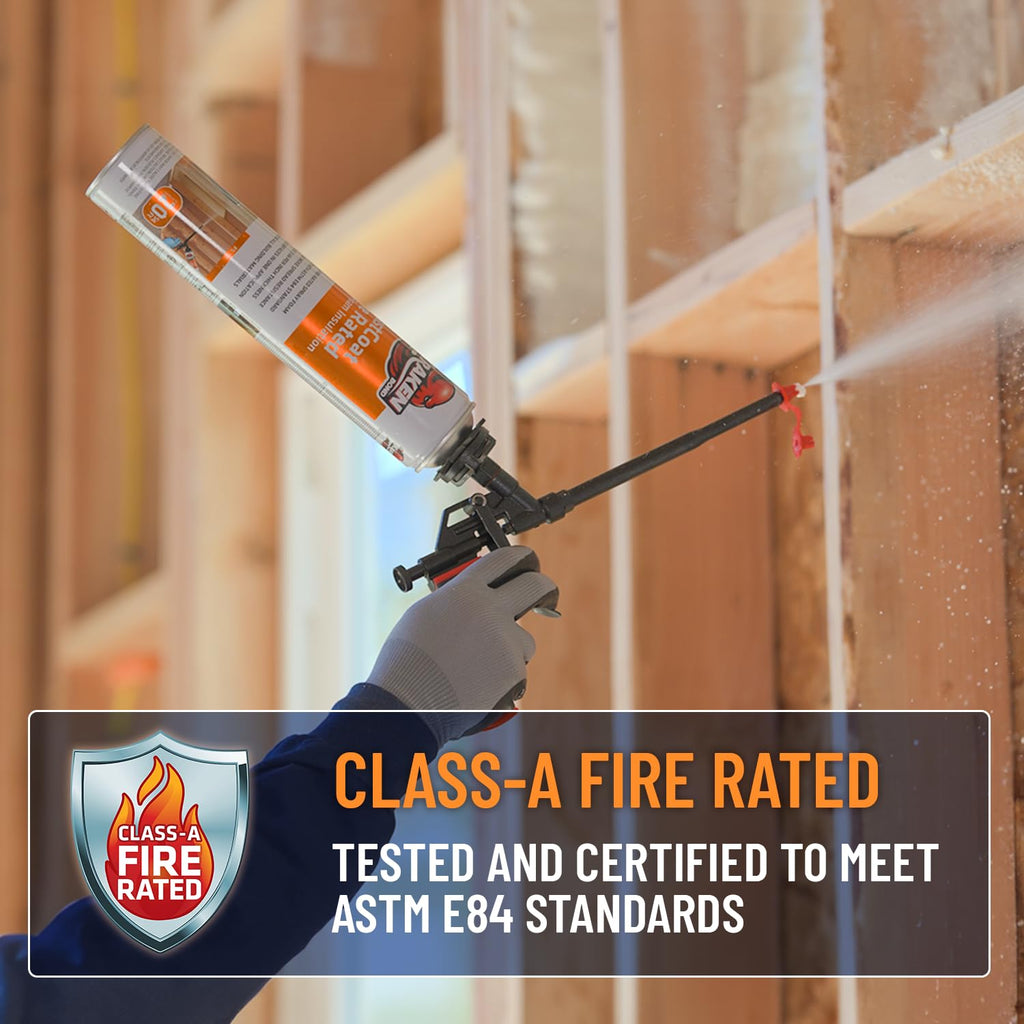Kraken Bond Fastcoat Fire Rated Spray Foam Insulation Kit Closed Cell in a Can 40 sq ft (2x27.1