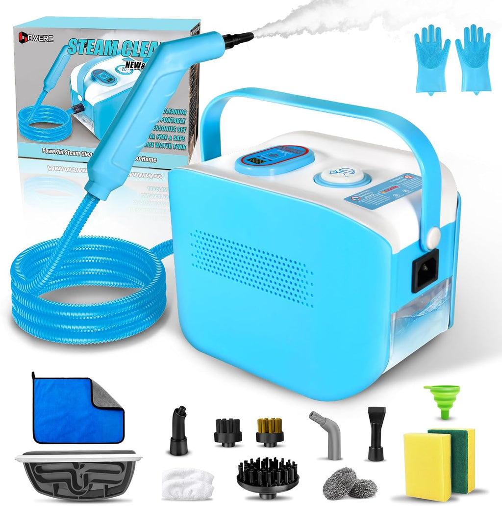 Handheld Steam Cleaner for Home, 10s Heat-Up/2.1 Qt Tank/4.5BAR High Pressure Hand held Steamer for