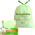 Responsible Products Kitchen Bin Liners, Certified Compostable, Heavy Duty Multipurpose Food Scrap