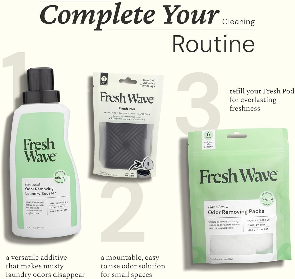 Fresh Wave Odor Eliminating & Deodorizing Packs | Bag of 16
