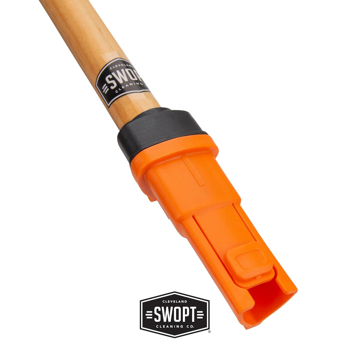 SWOPT Premium 48” EVA Foam Comfort Grip Wooden Handle – Ergonomic Design Eliminates Loose Handles