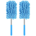 Mini Duster for Cleaning, 360° Bendable Hand Dusters with Extension Pole, Washable Small Duster for