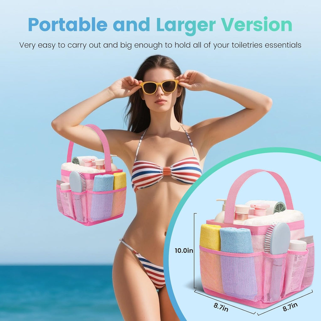 Shower Caddy Portable for College Dorm Room Essentials for Girls with 9 Pockets,Large-Capacity