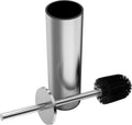 Toilet Brush and Holder Set, Stainless Steel Toilet Bowl Brush with Lid, Rust Proof Toilet Cleaner