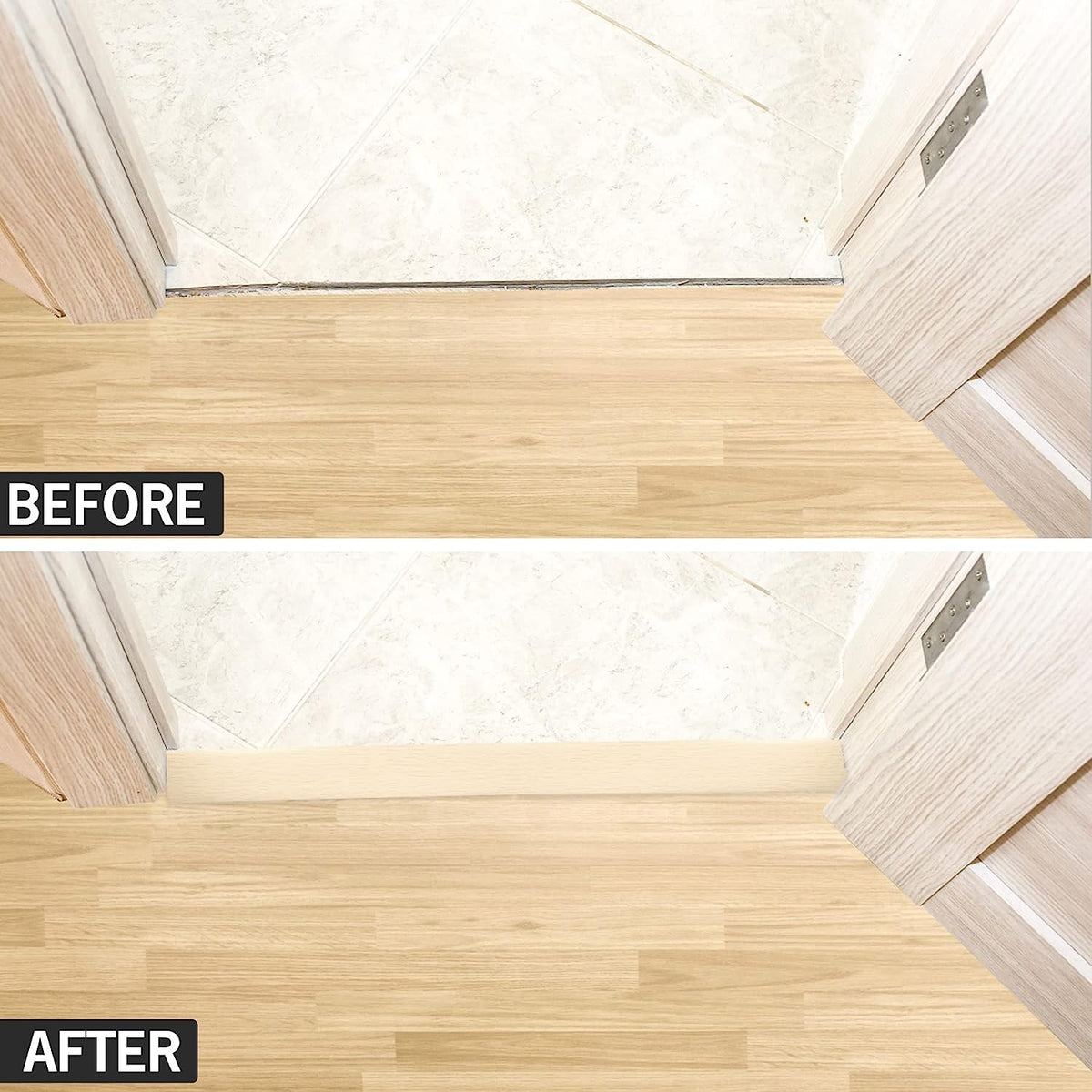 5Ft Floor Transition Strip Self Adhesive Vinyl Cover Floor Strip Flat Divider Transition Strip Wood