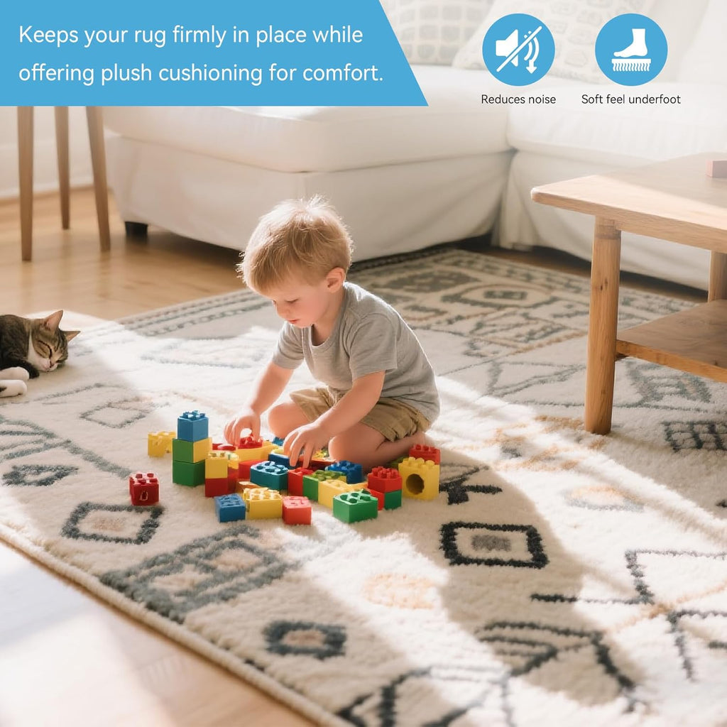 Warmstar 4x6 FT Non Slip Rug Pad,100% Waterproof Felt Rug Pad for Hardwood Floors,1/4” Thick Soft