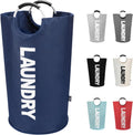 DOKEHOM 125L X-Large Collapsible Washing Laundry Basket Bag (7 Colors) for Bedroom, Fabric (Dark