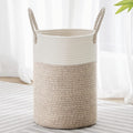VIPOSCO Tall Laundry Hamper, Woven Rope Storage Basket for Blanket, Toys, Dirty Clothes in Living