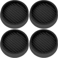 4X4 Round Rubber Caster Cups, Non Slip Furniture Pads, Anti-Slip Gripper, Anti Skid Furniture Feet
