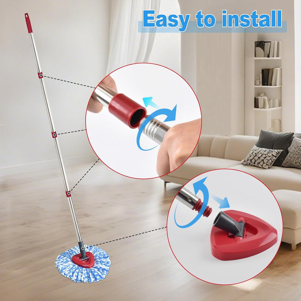 Mop Handle for Ocedar, Mop Handle for O Cedar, Spin Mop Replacement Handle for O Cedar, 4-Section