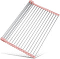Tomorotec 21" x 15.5" Roll Up Dish Drying Rack Over Sink Drying Rack Sink Cover Kitchen Sink