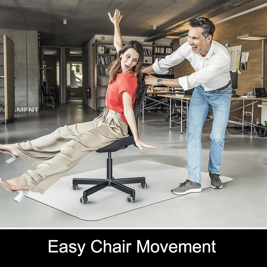 Kuyal Chair Mat for Hardwood Floor,46 x 53 inches Rectangle Desk Durable Wood/Tile Protection Mat