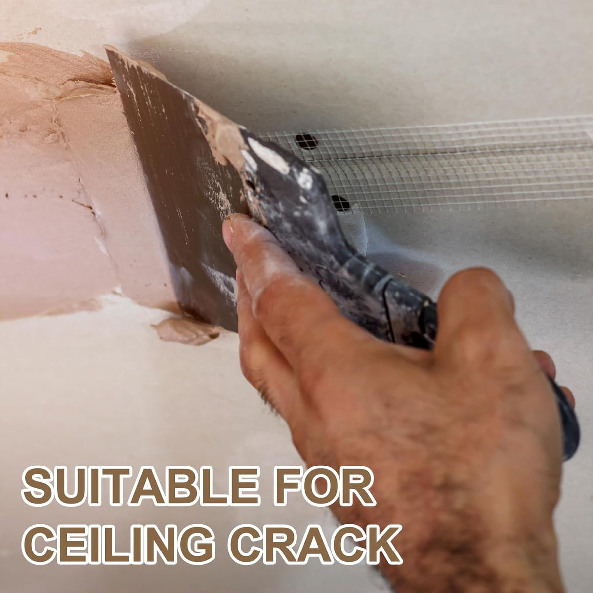 PATIKIL Drywall Repair Mesh Tape, 6 inch x 328 ft Fiberglass Repair Patch Self-Adhesive Dry Wall