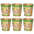 6-Pack Cardboard Trash Can – Foldable, Recyclable, Plastic-Free & Reusable Small Waste Paper Basket