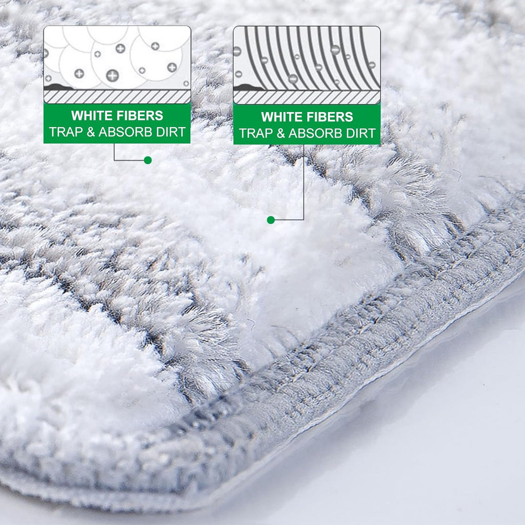 Flat Mop Pads, 3 Pack 13" X 4.9" Microfiber Mop Pad/Refill/Head, Mop Pads Washable Microfiber