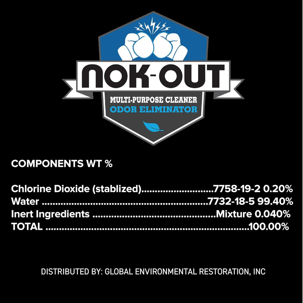 NOK OUT Odor Remover, Pet Deodorizer and Cleaning Spray, Made in the USA, 1 Gallon, 2-Pack