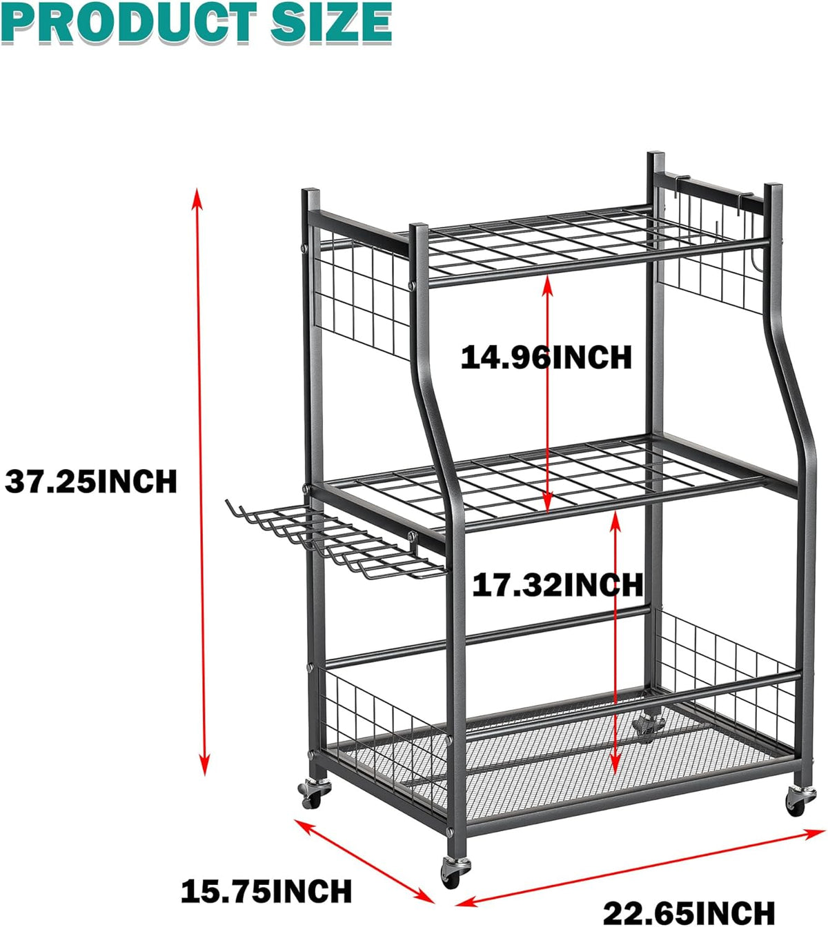 EVERHANGER Garden Tool Organizer Stand, Garage Tool Storage Organization, Yard Tool Racks with